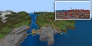 This seed provides a nearby shipwreck but also a few other gems (Image via LookingForSeed)